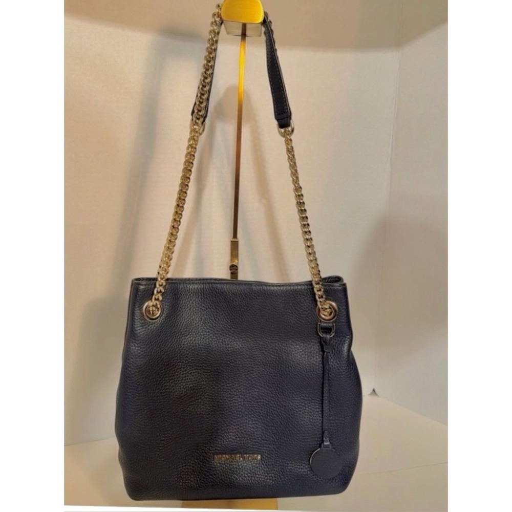 Quiet Luxury Clean Girl Utility Chic Michael Kors Leather Bag Gold Chain/Straps - Picture 2 of 15